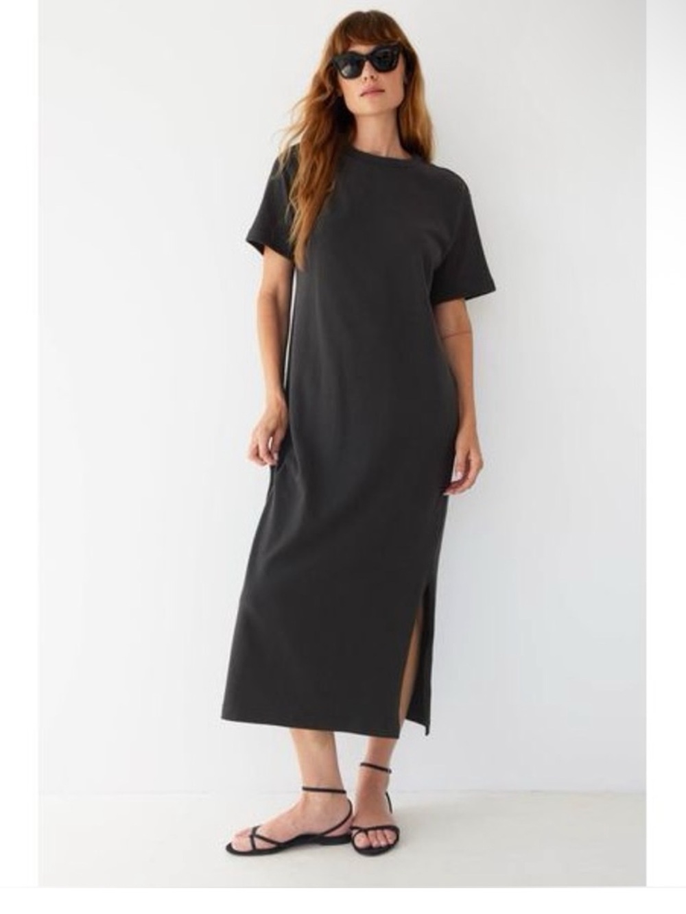 AYR The Practice Tee Shirt Dress Asphalt Gray Size XL